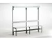 banc-patère,HxLxP 1670x2000x375mm,barres alu,RAL7016