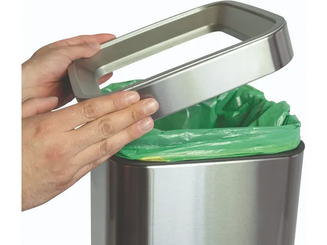 Afvalbak MAUL Prime 30 liter met inwerpopening rvs