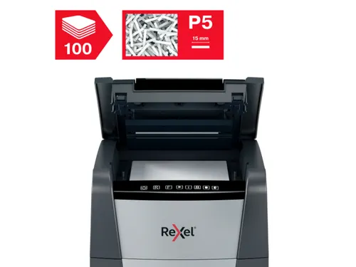 Papiervernietiger Rexel Optimum Auto+ 100M P-5 snippers 2x15mm
