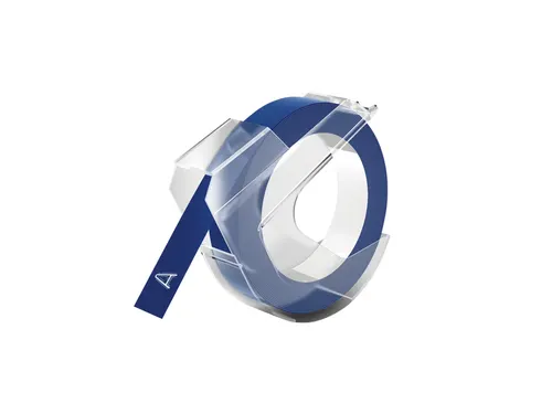 Labeltape Dymo rol 9mmx3M glossy vinyl prof blauw 520106