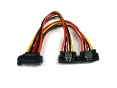 15cm vastklikkende SATA voeding-Y-splitterkabeladapter M/F