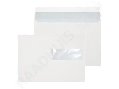 Dienstenvelop venster rechts Raadhuis 156x220mm EA5 wit met plakstrip