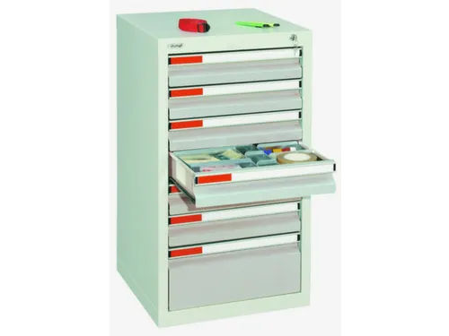 ladekast HxBxD 900x500x500mm 7laden vergrendeling RAL7035