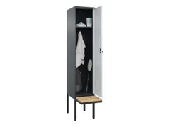 locker met bank,HxBxD 2120x400x815mm,1vak,vak B 400mm,draaigrendel
