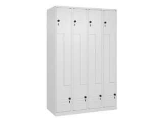 Z-garderobekast,HxBxD 1850x1200x500mm,vak B 150/300mm,draaigrendel - 1