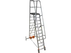 verrijdbare treden-platformladder,eenzijdig,12trede(n),stand H 2,75m