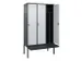 locker voor scheiding van kleding,HxBxD 2120x1200x815mm,3vak