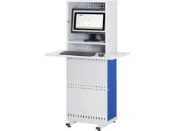 Computerkast 1650x975x610mm Werkblad Monitorvak Ral7035/ral5010