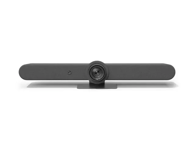 Rally Bar: 6 beamforming-microfoons, PTZ-camera, 2 speakers, 910 x 130