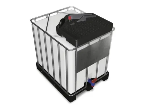 trechter,v. IBC inhoud 600-1000l,PE,afvoerend,vulcapaciteit 15l