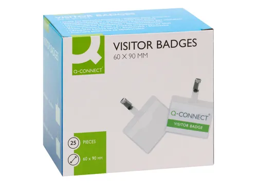Badge Met Clip 60x90mm Incl. Personaliseerbaar Insteekkaart 25 Stuks