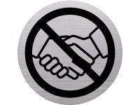 RVS pictogram 'geen handen schudden'