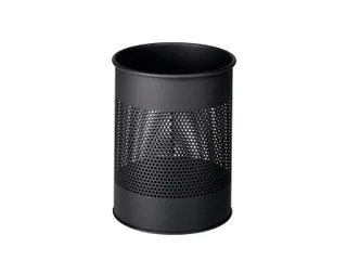 Ronde Afvalbak 15 Liter Antraciet Perforatie - 1