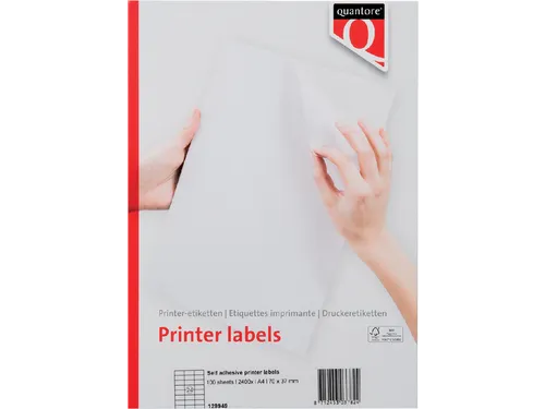 Etiket Quantore 70x37mm wit 2400st