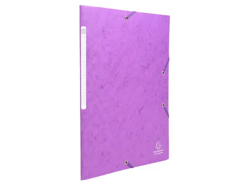 Elastomappen A4 glanskarton 3 kleppen monobloc Paars