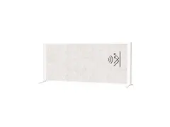 Akoestisch Bureauscherm MAULconnecto 120x50cm vrijstaand Wit/L.grijs