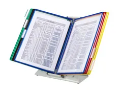 Zichtpanelensysteem Tarifold Bureauset A4 Grijs met 10 tassen Assorti