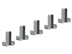 Dubbele Haak,V. Wand-/Staande Kapstok,Aluminium