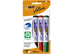 Viltstift Bic Velleda 1704 whiteboard rond large assorti 4 Stuks