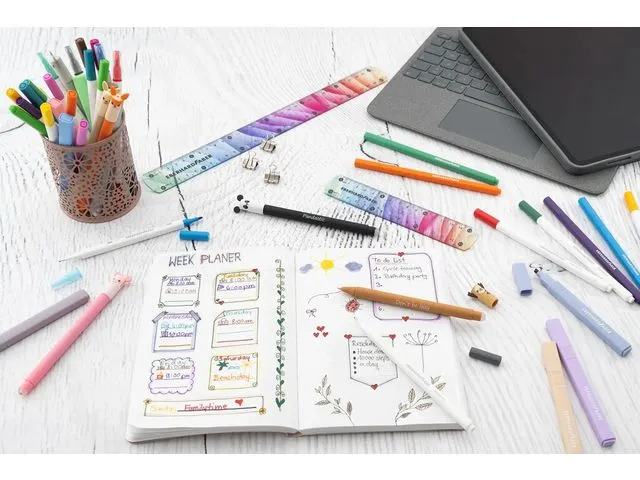Markeerstift Eberhard Faber natural 6st. vierkant in etui