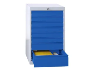 ladekast HxBxD 800x500x600mm 8laden slot RAL7035 front RAL5010 - 2