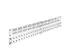 rail latéral à plaques perforées,HxlxP 76,2x650x13mm,acier,RAL7035