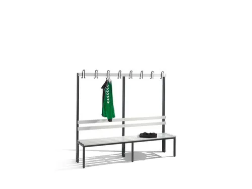 omkleedbank,HxLxD 1650x2000x400mm,PVC-lijst lichtgrijs,romp RAL7021