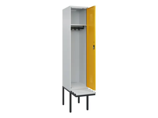 locker met bank,HxBxD 2120x400x815mm,1vak,vak B 400mm,cilinderslot