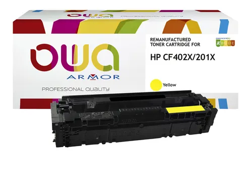 Tonercartridge OWA alternatief tbv HP CF402X geel