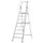 platformladder,bordes HxBxD 1880x440x400mm,8treden,aluminium