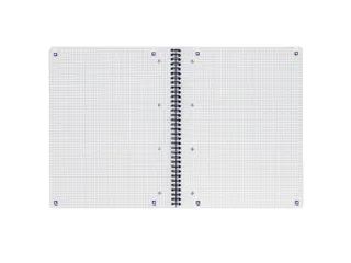 Collegeblok Oxford A4+ 4-gaats ruit 5mm 90vel zwart - 4