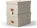 Puro opbergdoos medium A4 17 liter beige 2 stuks