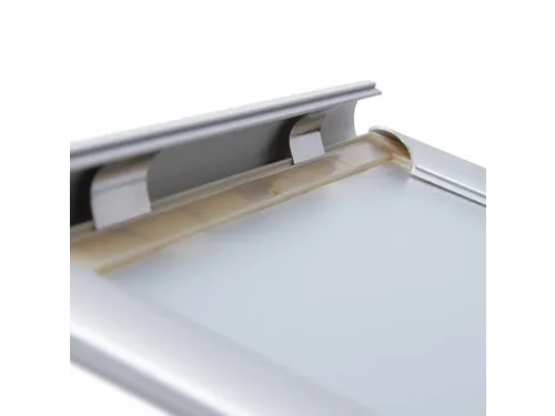 Kliklijst Scritto A4 Rechte Hoeken 25mm Zilver Aluminium / Kunststof