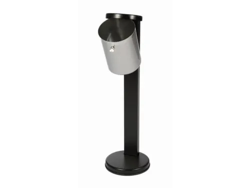 Staande asbak,H 825mm,staal,romp nieuw zilver