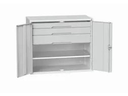 universele kast,HxBxD 1000x1300x550mm,1xStalen bodem,3lade(n)