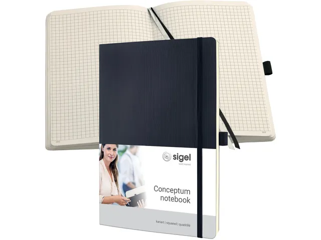 Carnet de note Sigel Conceptum Pure softcover noir quadrillé