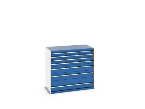 ladekast HxBxD 1200x1300x750mm 7laden romp RAL7035 front RAL5010
