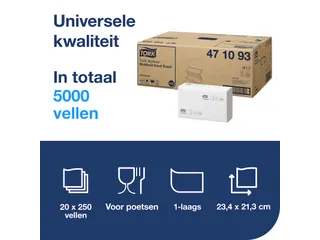 Tork 471093 Xpress Handdoek Universal H2 Multifold 1-laags 5000 stuks - 4
