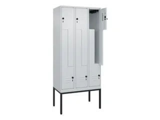 Z-garderobekast,HxBxD 2120x900x500mm,vak B 150/300mm,draaigrendel - 2