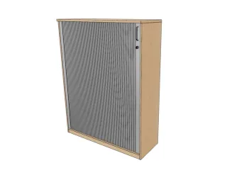 jaloeziedeurkast,HxBxD 1545x1200x445mm,3xhouten vloer,4 OH,NE-esdoorn - 1