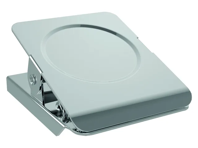 Papierklem MAUL magnetisch vierkant 40mm capaciteit 25mm zilver