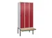 locker voor scheiding van kleding,HxBxD 2120x900x815mm,3vak