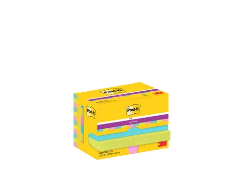 Memoblok Post-it 622 Super Sticky 47,6x47,6mm Cosmic 12 stuks