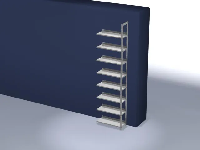 dossierstelling,aanbouwveld,HxBxD 2900x750x300mm,vaklast 60kg