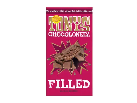 Chocolade Tony's Chocolonely filled melk truffel 127 gram