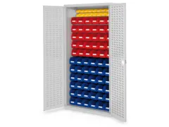 kast met sleufplaat m. bakken,HxBxD 1950x1000x410mm,82bakken PE