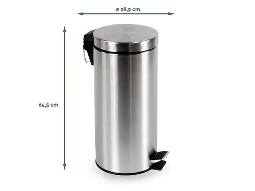 Pedaalemmer BRASQ 30 liter rvs
