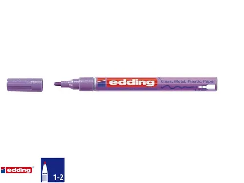 Viltstift edding 751 lakmarker rond metallic paars 1-2mm