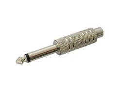 Mannelijke 6.35mm Mono Jack - Vernikkeld