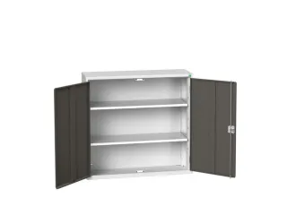 wandkast 1000x1050x350mm 2xStalen bodem sokkel Ral 7035 front Ral 7016 - 1